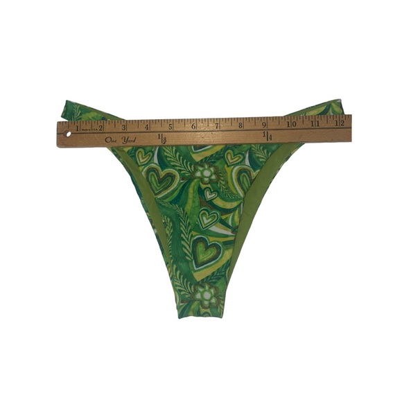 BLACKBOUGH RIRI DOUBLE RING CHEEKY BOTTOMS. GREEN/ZOOTED. Size SMALL - Picture 3 of 7